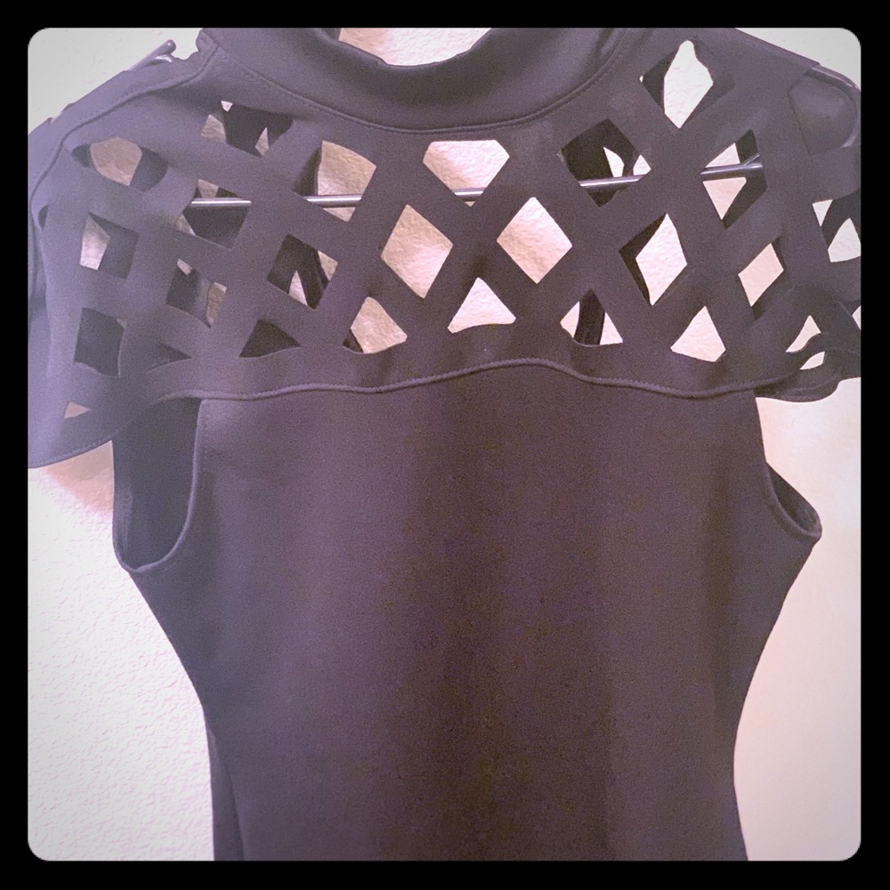 Black Dress with Net pattern